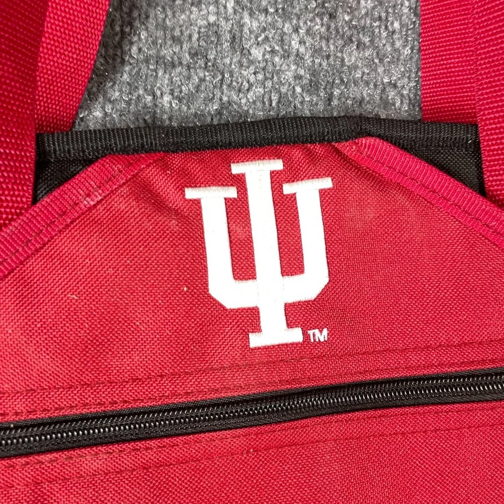 Indiana Hoosiers Cooler Bag Red Zippers Pockets Insulated Golf Beach Party Strap